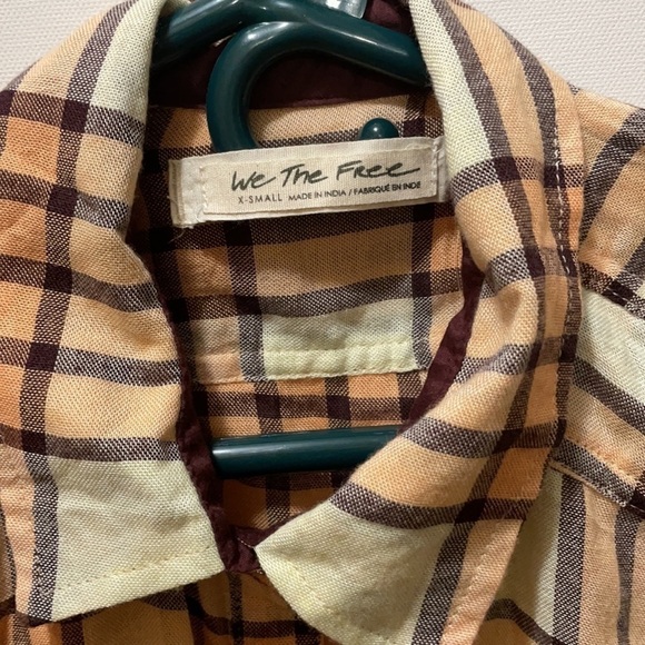 We The Free Peach Tree Combo Plaid Top - Picture 6 of 13
